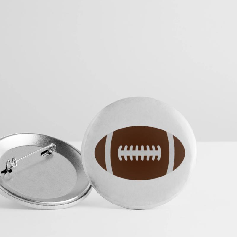 rugby ball Buttons small 1''/25 mm (5-pack)