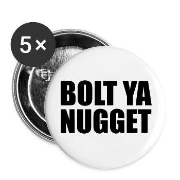 Bolt Ya Nugget - Buttons small 1''/25 mm (5-pack) - white - Front