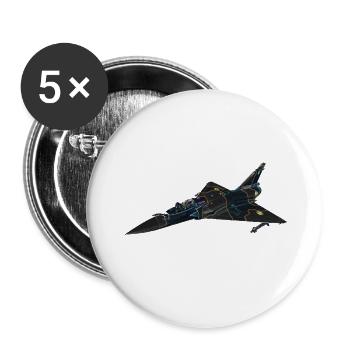 Chasse - Lot de 5 petits badges (25 mm) - blanc - Devant