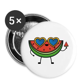 Sunglasses Watermelon Summer Girls Kids - Buttons small 1''/25 mm (5-pack) - white - Front