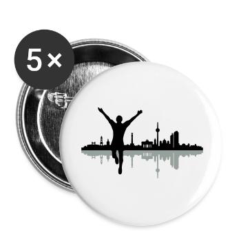 Berlin Jogger - Buttons klein 25 mm (5er Pack) - Weiß - Vorne