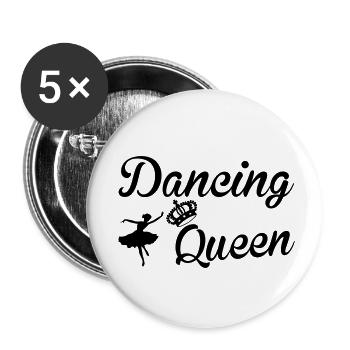 Dancing Queen - Buttons klein 25 mm (5er Pack) - Weiß - Vorne