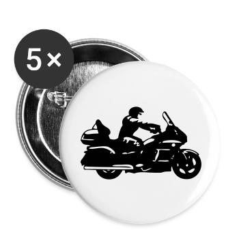 goldwing gt motorcycle drawing - Buttons small 1''/25 mm (5-pack) - white - Front