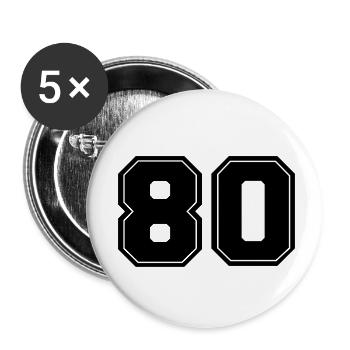 80 - Buttons small 1''/25 mm (5-pack) - white - Front