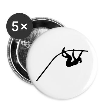 Stabhochsprung - Frau - Buttons klein 25 mm (5er Pack) - Weiß - Vorne