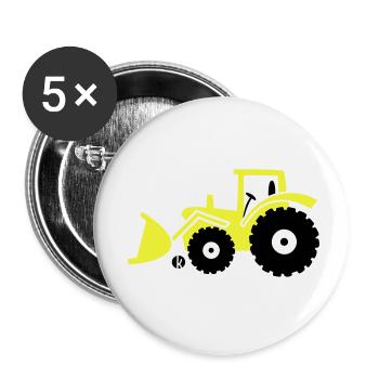 Tractor front loader Bulldog wheel loader with - Buttons small 1''/25 mm (5-pack) - white - Front