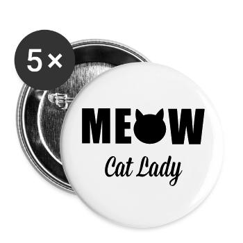 Cats - Buttons klein 25 mm (5er Pack) - Weiß - Vorne