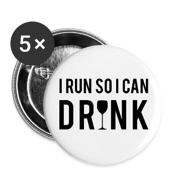 Run - Buttons small 1''/25 mm (5-pack) - white - Front