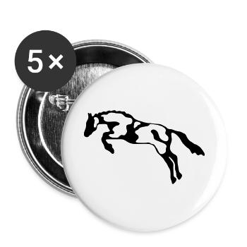 Horse 7 - Buttons small 1''/25 mm (5-pack) - white - Front