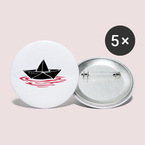 ES Papierboot - Buttons klein 25 mm (5er Pack)