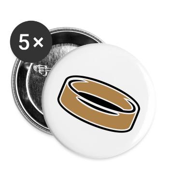 Anneau (2c) - Lot de 5 petits badges (25 mm) - blanc - Devant