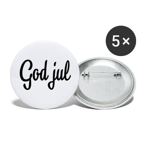 God jul - Små knappar 25 mm (5-pack)