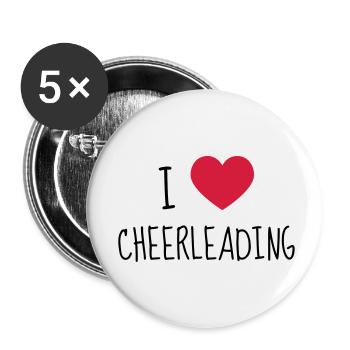 Cheerleader Cheerleading Dance Sport Twirling - Buttons small 1''/25 mm (5-pack) - white - Front