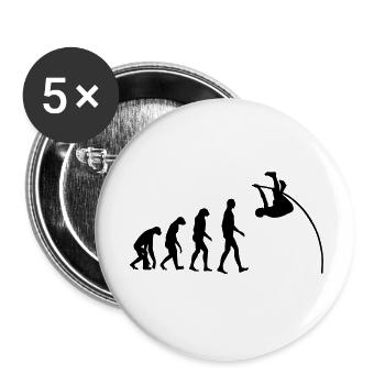 Stabhochsprung Stabhochsprunger Sport Sportler - Buttons klein 25 mm (5er Pack) - Weiß - Vorne