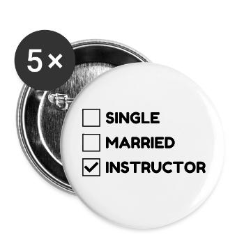 Formateur / Formation / Travail / Métier / Job - Lot de 5 petits badges (25 mm) - blanc - Devant