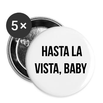 Cinéma / Citation / Série télé / Geek - Lot de 5 petits badges (25 mm) - blanc - Devant