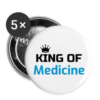 docteur / médecin / hôpital / médecine - Lot de 5 petits badges (25 mm) - blanc - Devant