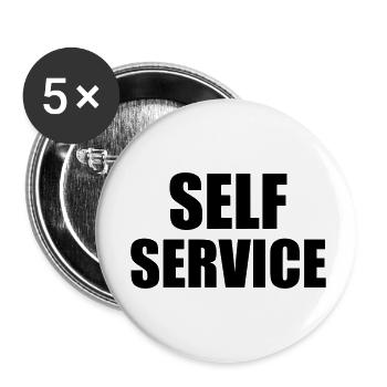 Self Service - Buttons small 1''/25 mm (5-pack) - white - Front