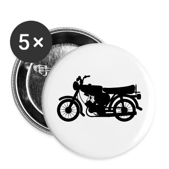 Fahrzeug - Simson - Buttons klein 25 mm (5er Pack) - Weiß - Vorne