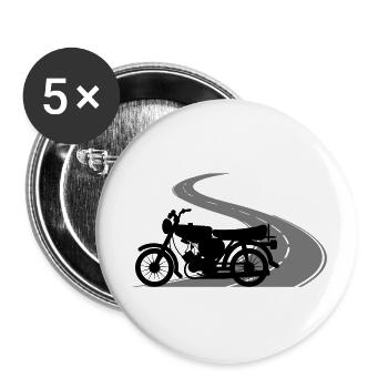 Fahrzeug - Simson Straße - Buttons klein 25 mm (5er Pack) - Weiß - Vorne