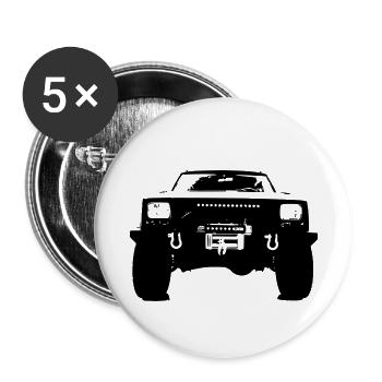 Cherokee XJ 05 - Buttons small 1''/25 mm (5-pack) - white - Front