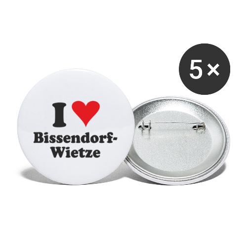 I Love Bissendorf-Wietze - Buttons klein 25 mm (5er Pack)