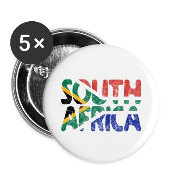 South Africa South Africa flag Africa vacation travel - Buttons small 1''/25 mm (5-pack) - white - Front