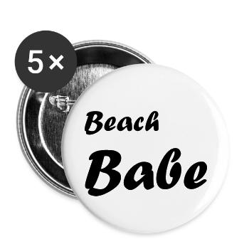 Beach Summer Women - Buttons small 1''/25 mm (5-pack) - white - Front