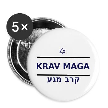 KRAV MAGA - Lot de 5 petits badges (25 mm) - blanc - Devant