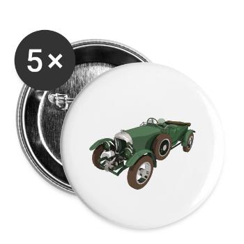 Schöner Oldtimer, Auto, KFZ - Buttons klein 25 mm (5er Pack) - Weiß - Vorne