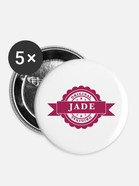 Jade - Buttons klein 25 mm (5er Pack) - Weiß