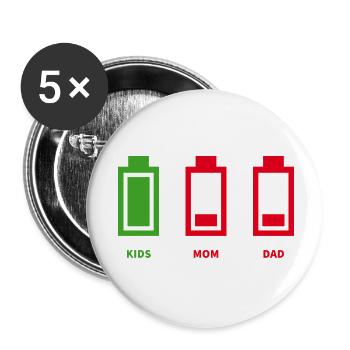 Trio Family Drum - Buttons small 1''/25 mm (5-pack) - white - Front