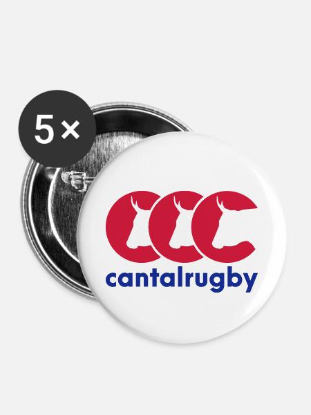 TS Cantalrugby 1 - Buttons klein 25 mm (5er Pack) - Weiß