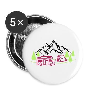 Holidays in the mountains - Buttons small 1''/25 mm (5-pack) - white - Front