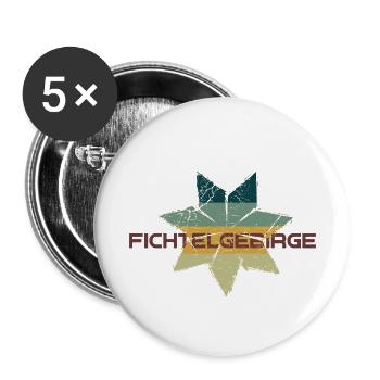 Siebenstern Fichtelgebirge Fichtelhills Oberfranke - Buttons klein 25 mm (5er Pack) - Weiß - Vorne