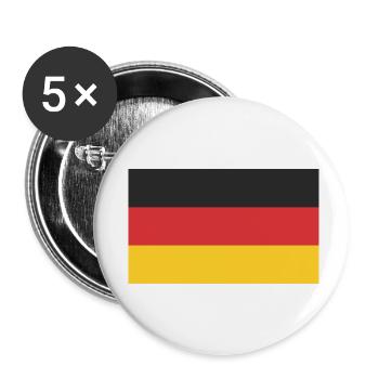 Drapeau de l’Allemagne - Lot de 5 petits badges (25 mm) - blanc - Devant