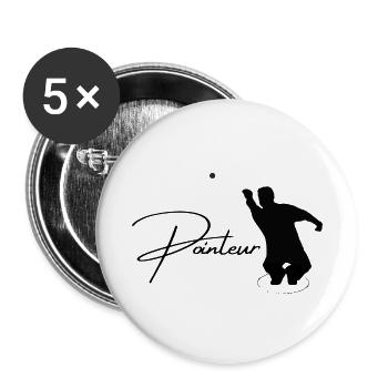 Boule Silhouette Pointeur - Buttons klein 25 mm (5er Pack) - Weiß - Vorne