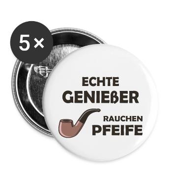 Pfeife Spruch - Buttons klein 25 mm (5er Pack) - Weiß - Vorne