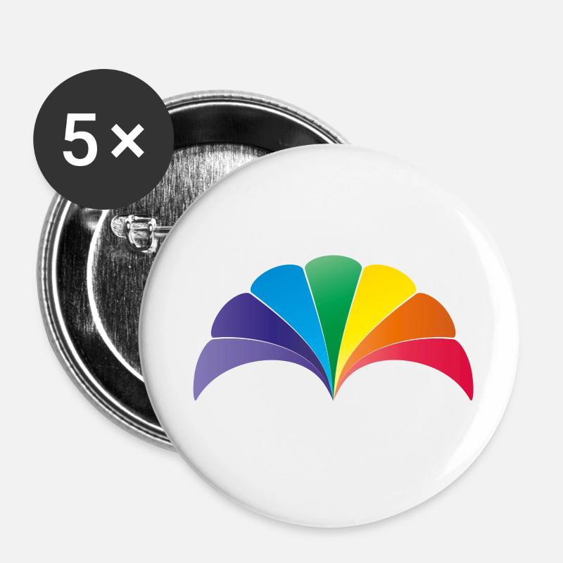 Rainbow Shell Arch - Buttons small 1''/25 mm (5-pack) - white