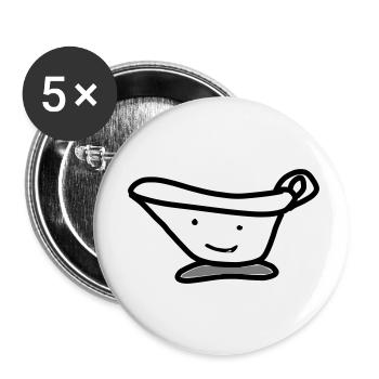 Soßentasse - Buttons klein 25 mm (5er Pack) - Weiß - Vorne