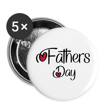 Fête des pères - Lot de 5 petits badges (25 mm) - blanc - Devant