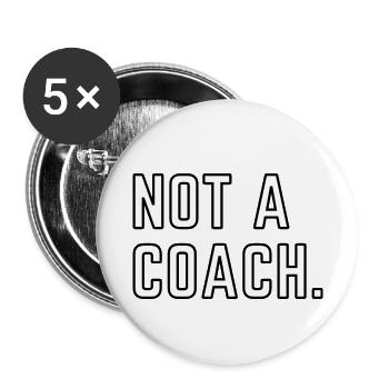 Coach Trainer Football Health Fitness Gift - Buttons small 1''/25 mm (5-pack) - white - Front