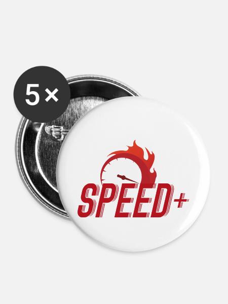SPEED - Buttons klein 25 mm (5er Pack) - Weiß