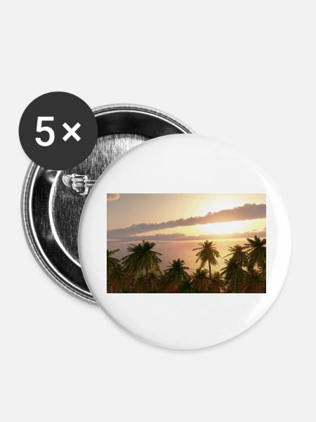 In der Südsee - Buttons klein 25 mm (5er Pack) - Weiß