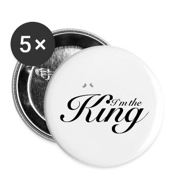 King - Buttons small 1''/25 mm (5-pack) - white - Front