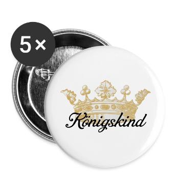 Königs kind - Buttons klein 25 mm (5er Pack) - Weiß - Vorne