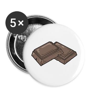 Schokolade - Buttons klein 25 mm (5er Pack) - Weiß - Vorne