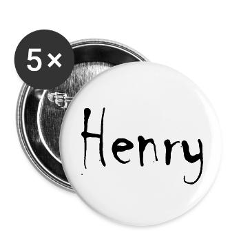 Henry - Buttons klein 25 mm (5er Pack) - Weiß - Vorne