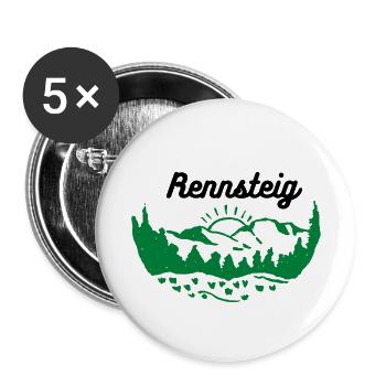 Thüringen Rennsteig Wandern Thüringer Wald grün - Buttons klein 25 mm (5er Pack) - Weiß - Vorne