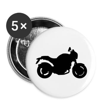  Monster - Lot de 5 petits badges (25 mm) - blanc - Devant